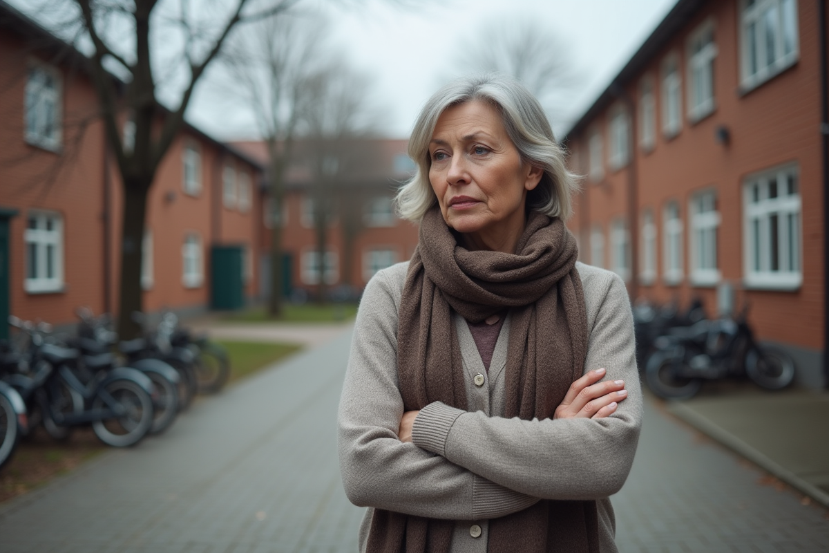 Femme réfléchissant près de l